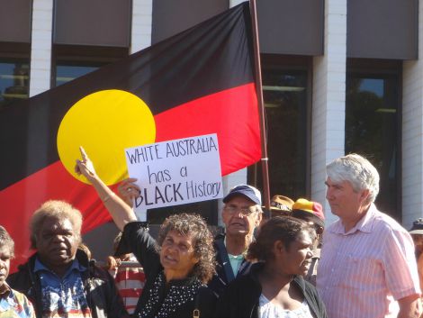 Frank Brennan at Aboriginal protest