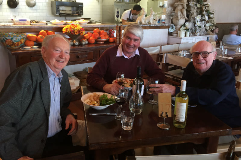 Grove Johnson with his curate Danny Moore and Frank Brennan
