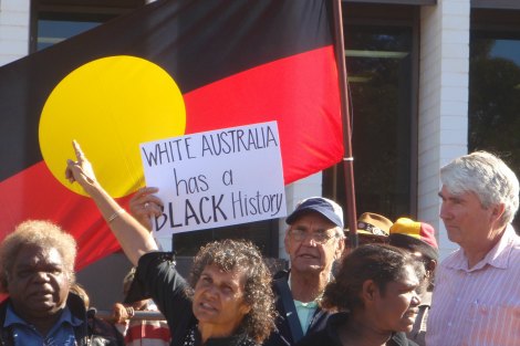 Indigenous Australians protest rally